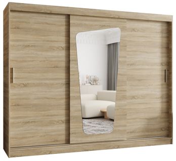 Armoire Moka à Portes Coulissantes 200/250/62 3 Portes (sonoma)