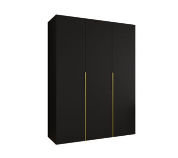 Armoire à Portes Battantes Alicante 1 202/150/52 3 Portes (noir/doré)