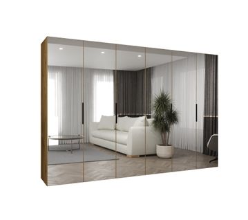 Armoire à Portes Battantes Marbella 3 202/300/52 6 Portes (marron/noir)