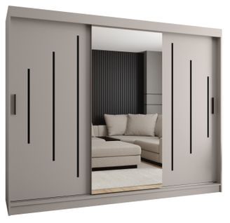 Armoire à Portes Coulissantes Rubino Y1 200/250/62 3 Portes (cachemire)