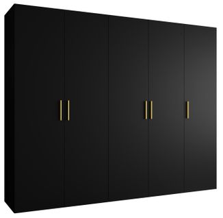 Armoire Bari 1 à Portes Battantes 202/250/52 5 Portes (noir)