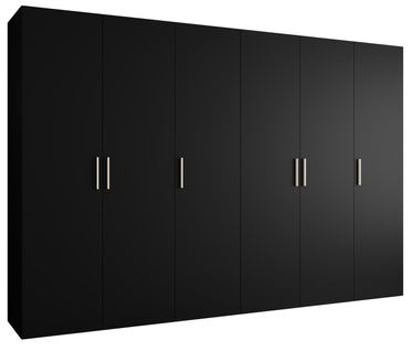 Armoire Bari 1 à Portes Battantes 202/300/52 6 Portes (noir)