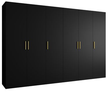 Armoire Bari 1 à Portes Battantes 202/300/52 6 Portes (noir)