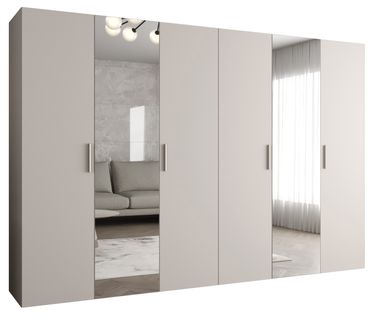 Armoire Bari 2 à Portes Battantes 202/300/52 6 Portes (cachemire)