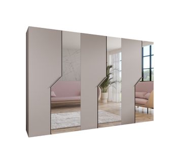 Armoire à Portes Battantes Andrew 2 300 / 202 / 52 (cachemire + Poignées: Cachemire)