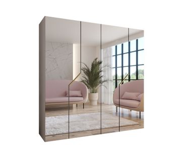 Armoire à Portes Battantes Andrew 3 200 / 202 / 52 (cachemire + Poignées: Or)