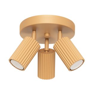 Plafonnier Aluminium Doré Gu10 3 Karbon