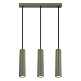 Suspension Aluminium Vert Olive Gu10 3 Karbon Line