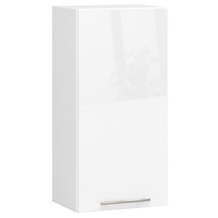 Meuble De Cuisine Haut W40 Oliwia Modulable Blanc 40 Cm 1 Porte 2 Étagères 40x30x72 Cm