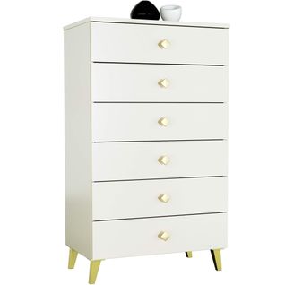 Commode Mobi Cachemire 60 Cm 6 Tiroirs Façade Cachemire 60x37x104 Cm