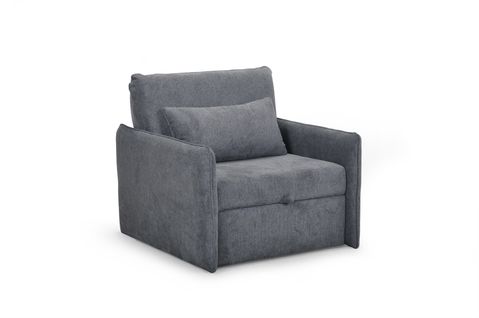 Fauteuil convertible TAGIEL tissu Gris