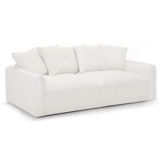 Canapé 3 places TERRA tissu blanc