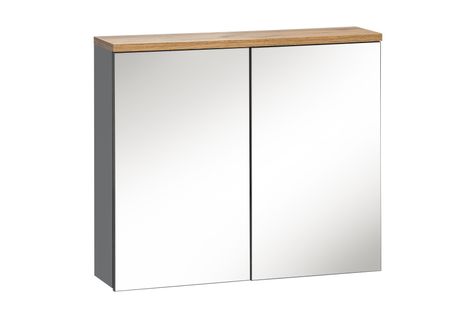 Armoire De Toilette Avec Miroir 80 Cm, 2 Portes