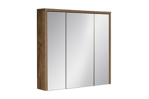 Armoire De Toilette Avec Miroir 80 Cm, 3 Portes