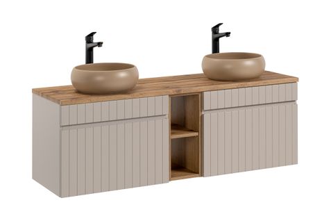 Ensemble De Meubles 140 Cm Avec Plan Vasque Et 2 Vasques à Poser Wiki