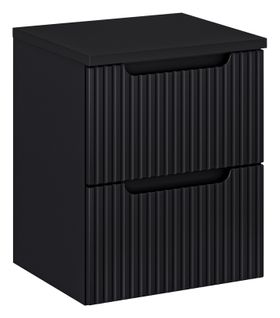 Nova Black D2 82-50-2s + Nova Black B 89-50, Meuble 50 Cm Avec Plan Vasque, Ensemble