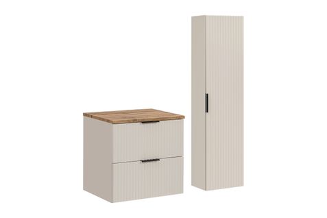 Ensemble De Meubles 60 Cm Avec Plan De Travail Et Colonne Haute