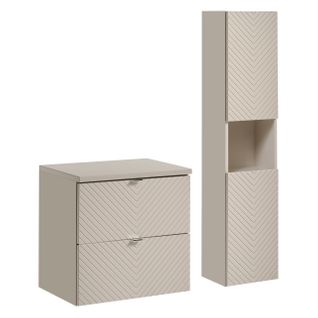 Ensemble De Meubles 60 Cm Avec Plan De Travail Et Colonne Haute