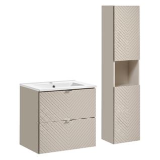 Ensemble Meuble Dance 60 Cm Avec Lavabo Et Colonne Haute