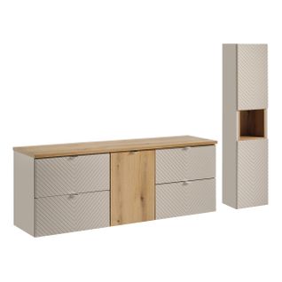 Ensemble De Meubles 160 Cm Avec Plan De Travail Et Armoire Haute