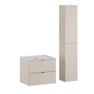 Ensemble Meuble 60 Cm Avec Vasque Lava Et Colonne Haute