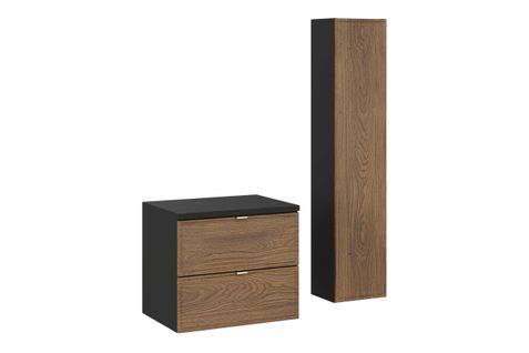 Ensemble De Meubles 60 Cm Avec Plan De Travail Et Armoire Haute