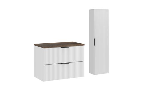 Ensemble De Meubles 80 Cm Avec Plan De Travail Et Armoire Haute