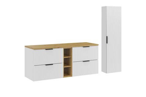 Ensemble De Meubles 140 Cm Avec Plan De Travail Et Armoire Haute