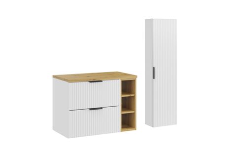 Ensemble De Meubles 80 Cm Avec Plan De Travail Et Armoire Haute