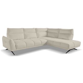 Canapé d'angle droit GIOVANNI tissu bull beige