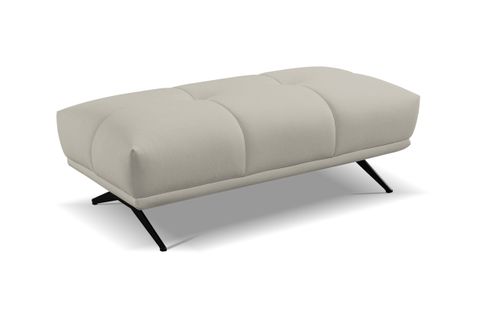 Pouf GIOVANNI tissu bull beige foncé