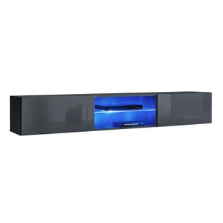 Meuble TV LED Design "switch Iii" 180cm Gris