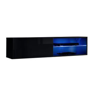 Meuble TV LED Design "switch Iv" 120cm Noir