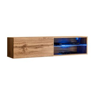 Meuble TV LED Design "switch Iv" 120cm Naturel