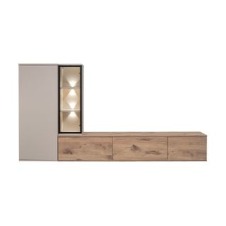 Ensemble Meuble TV Design "clare" 240cm Beige et Naturel
