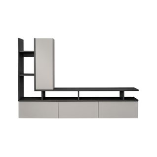 Ensemble Meuble TV Design "tytan" 210cm Beige et Gris