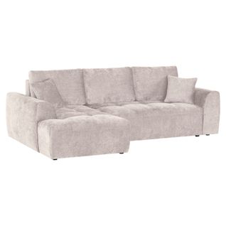 Canapé d'angle méridienne AUBE gauche convertible blanc c.