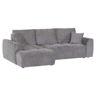 Canapé d'angle méridienne AUBE gauche convertible gris