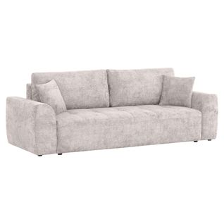 Canapé 3 places convertible AUBE tissu blanc cassé