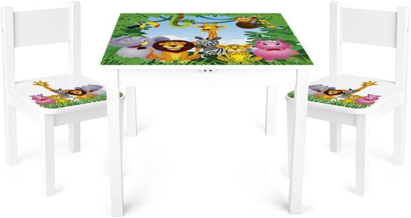 Table 'yeti' Et 2 Chaises Enfant Jungle