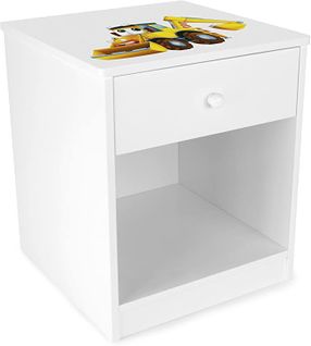 Table De Chevet En Bois Pour La Chambre D'enfant  Mr. Excavateur