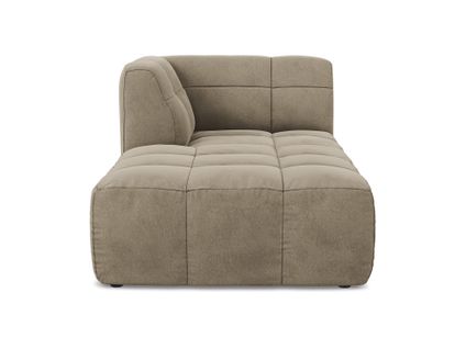 Méridienne Gauche Aloha En Velours Beige