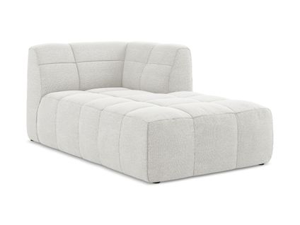 Méridienne Droite Aloha En Tissu Bouclette Blanc