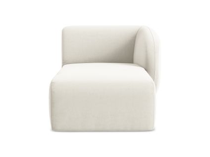 Méridienne Droite Lani En Velours Beige Clair