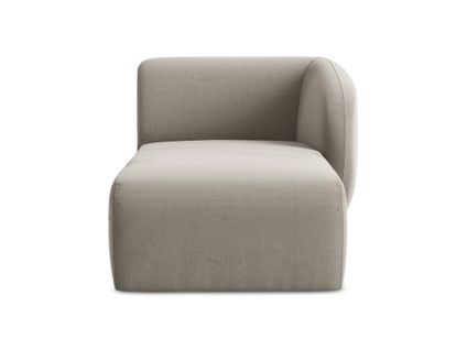 Méridienne Droite Lani En Velours Taupe