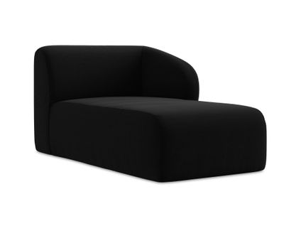 Méridienne Droite Lani En Velours Noir