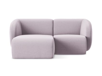 Canapé D'angle 2,5 Places Modulaire Gauche Lani En Velours Lavande