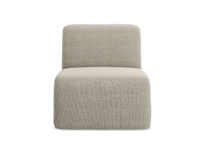 Fauteuil Pour Canapé Modulable Lani En Tissu Bouclette Taupe