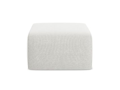 Pouf Lani En Tissu Bouclette Blanc