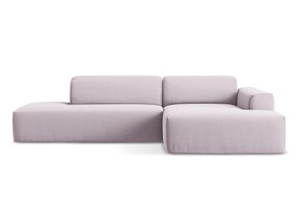 Canapé D'angle 3 Places Modulaire Gauche Keli En Velours Lavande
